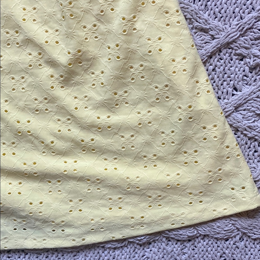 Wild Fable - Butter Yellow Eyelet Sundress w/ Adjustable Straps - Picture 4 of 5